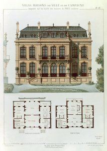 Parisian suburban house and plans, from 